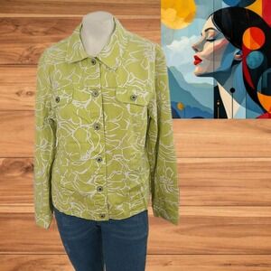 JM Collection Size 12 Women's Button Front Jacket Blazer – Classic Style